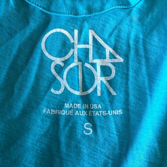 NWOT Chaser Sleeveless Tank Top Cut-Out Back Festival Style in Turquoise Small - Picture 12 of 16